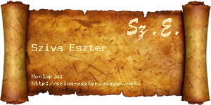 Sziva Eszter névjegykártya