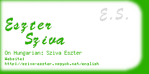 eszter sziva business card